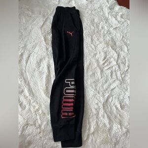 Puma Black Sweatpants Classic Athletic Joggers